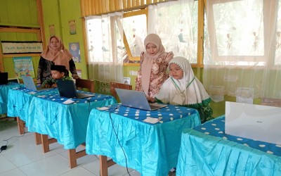 MIN 22 HSU Gelar ANBK 2025, Hari Pertama Dimonitoring Kepala Kemenag HSU